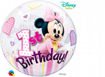 Balão Bubble Minnie Mouse 1º Aniversário