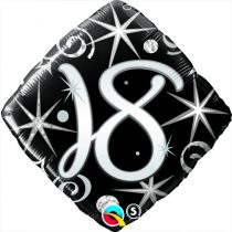 Balão Foil 18 Anos Elegant Sparkles & Swirls