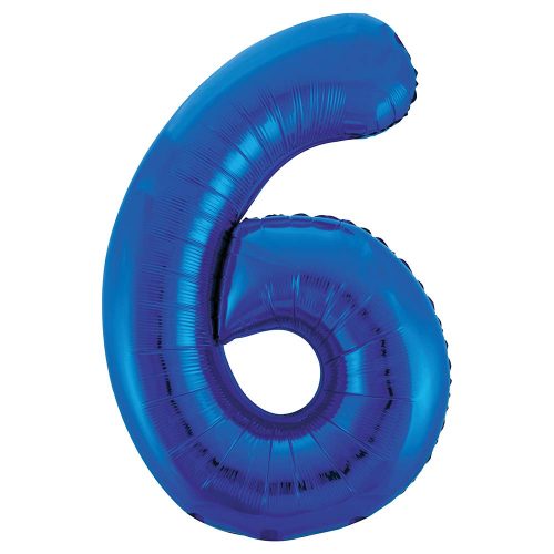 Balão Número 6 Azul 86cm