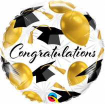 Balão foil " Congratulations Gold Balloons "