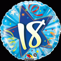 Balão Foil " 18 anos Shining Star Bright Blue "