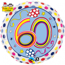 Balão Foil Redondo" 60 Anos "