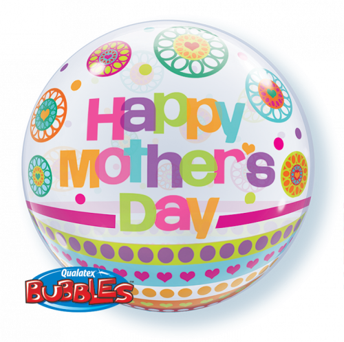 Balão Bubble " Happy Mother's Day "