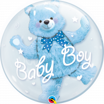 bubble babby boy - urso azul