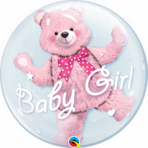 bubble babby girl - urso rosa