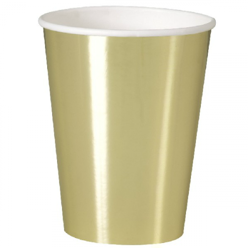 6 Copos Dourado Brilhante 355ml