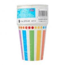 8 Copos Arco Iris 270ml