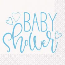 Guardanapos Baby Shower Azul 33cm x 33cm