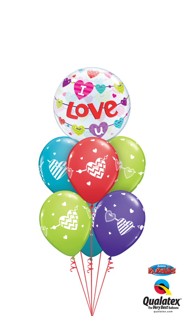 Bouquet de balões com bubble LOVE