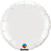 balão foil redondo branco 18"