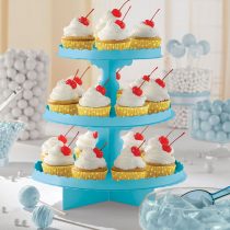 Suporte cup cakes azul