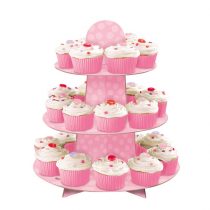 suporte expositor cupcakes - rosa