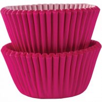 100 MINI FORMAS DE CUPCAKE 30MM ROSA CHOQUE