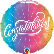 Balão Foil " Congratulations vibrant colors "