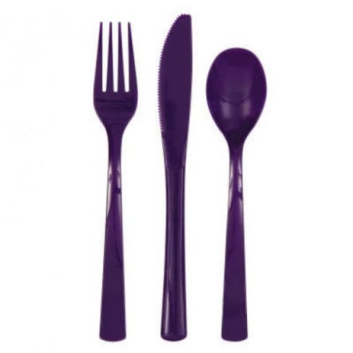 talheres plastico roxo escuro