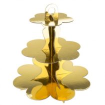 CUPCAKE STAND 34CM DOURADO FOIL