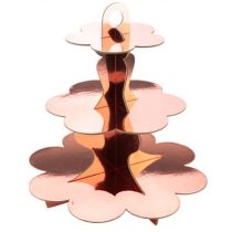 CUPCAKE STAND 34CM ROSE GOLD FOIL