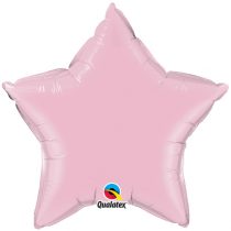 BALÃO FOIL ESTRELA ROSA CLARO PÉROLA 20"